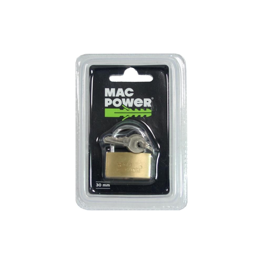 Brass Lock, 30mm - MAC POWER