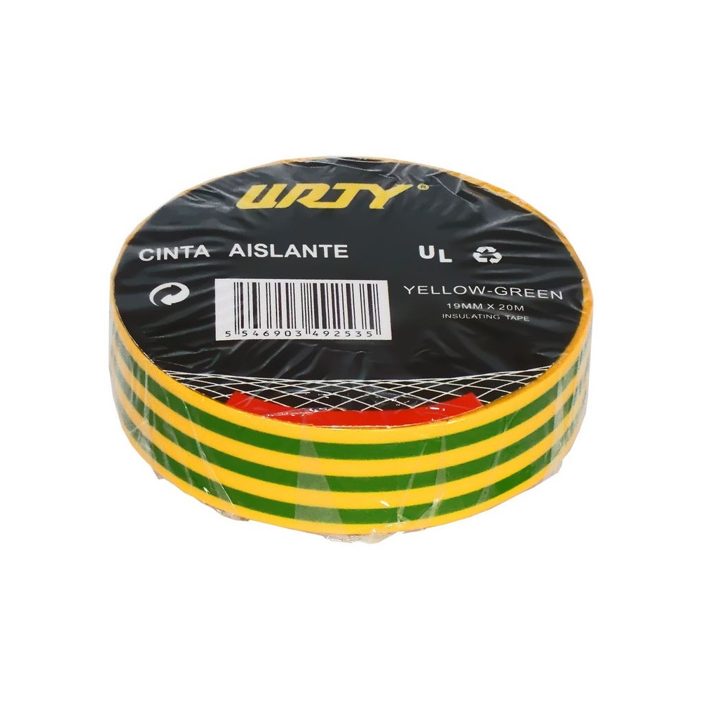 Insulation tape 19 mm x 20 m yellow / green
