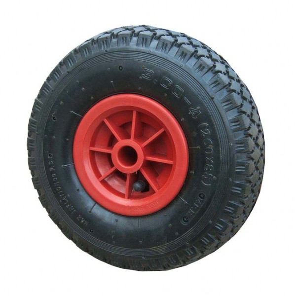 Pneumatic wheel 41/ 260 mm plastic tyre flat hole