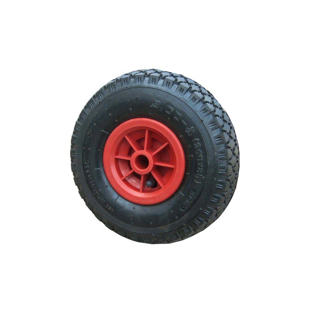 Pneumatic wheel 41/ 260 mm plastic tyre flat hole